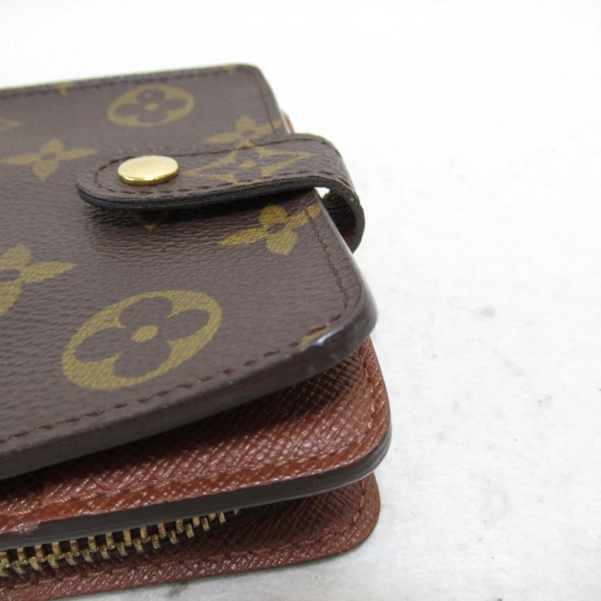 Trendy Inspired Louis Vuitton Compact Zip Wallet Brown Monogram Pvc Coated Canvas M61667