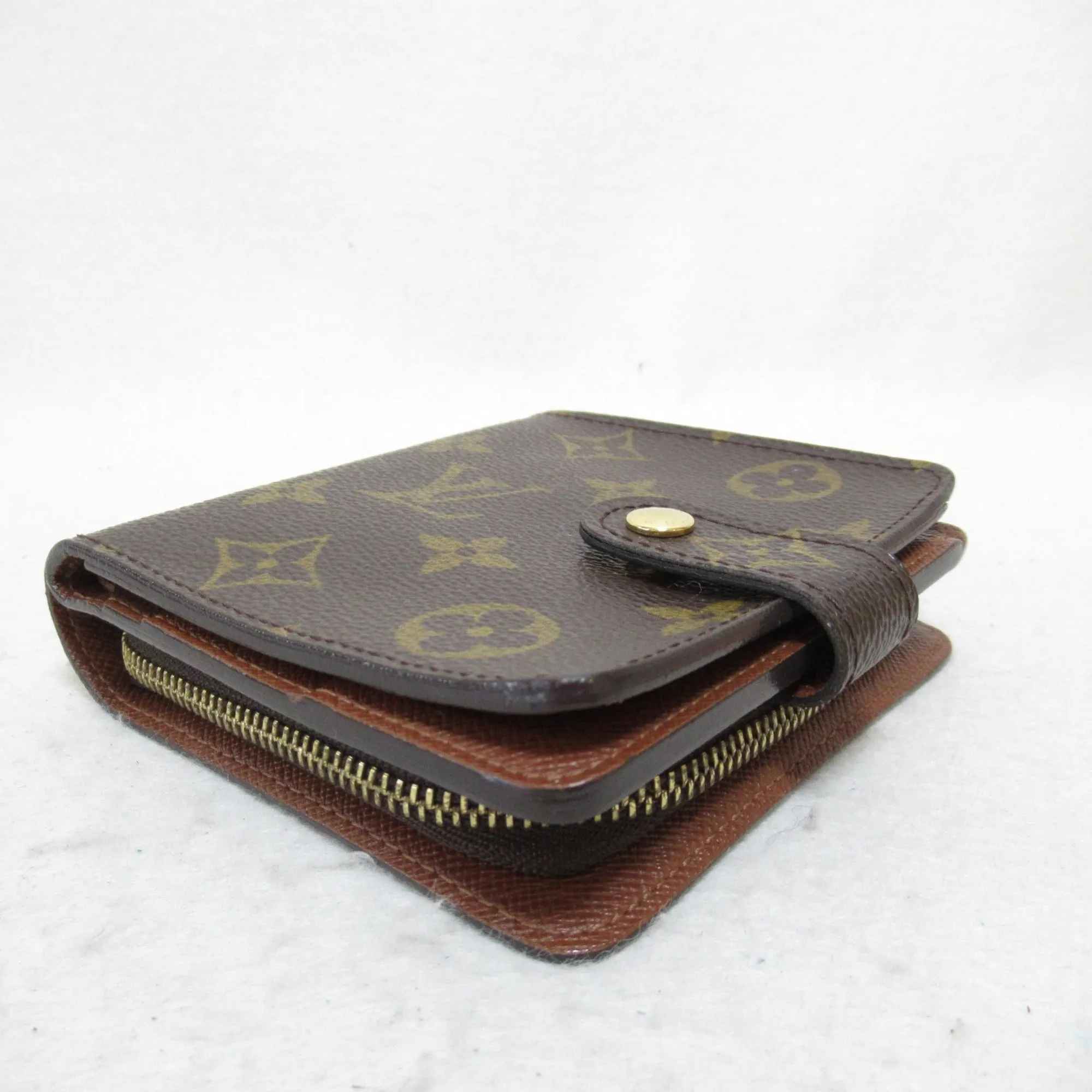 Trendy Inspired Louis Vuitton Compact Zip Wallet Brown Monogram Pvc Coated Canvas M61667