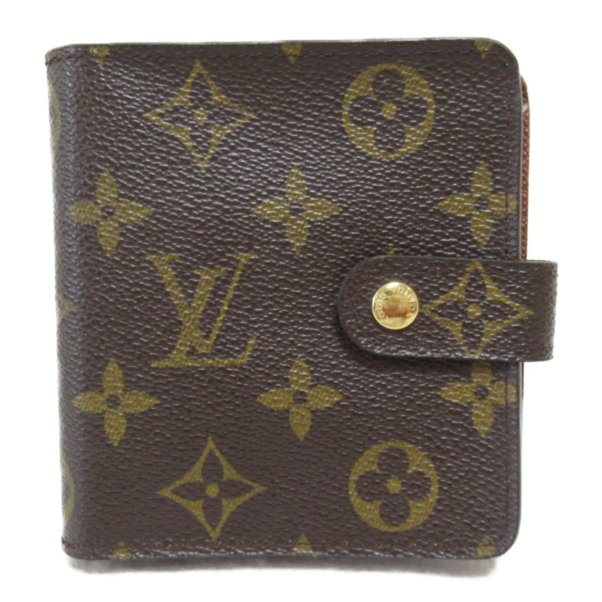 Trendy Inspired Louis Vuitton Compact Zip Wallet Brown Monogram Pvc Coated Canvas M61667