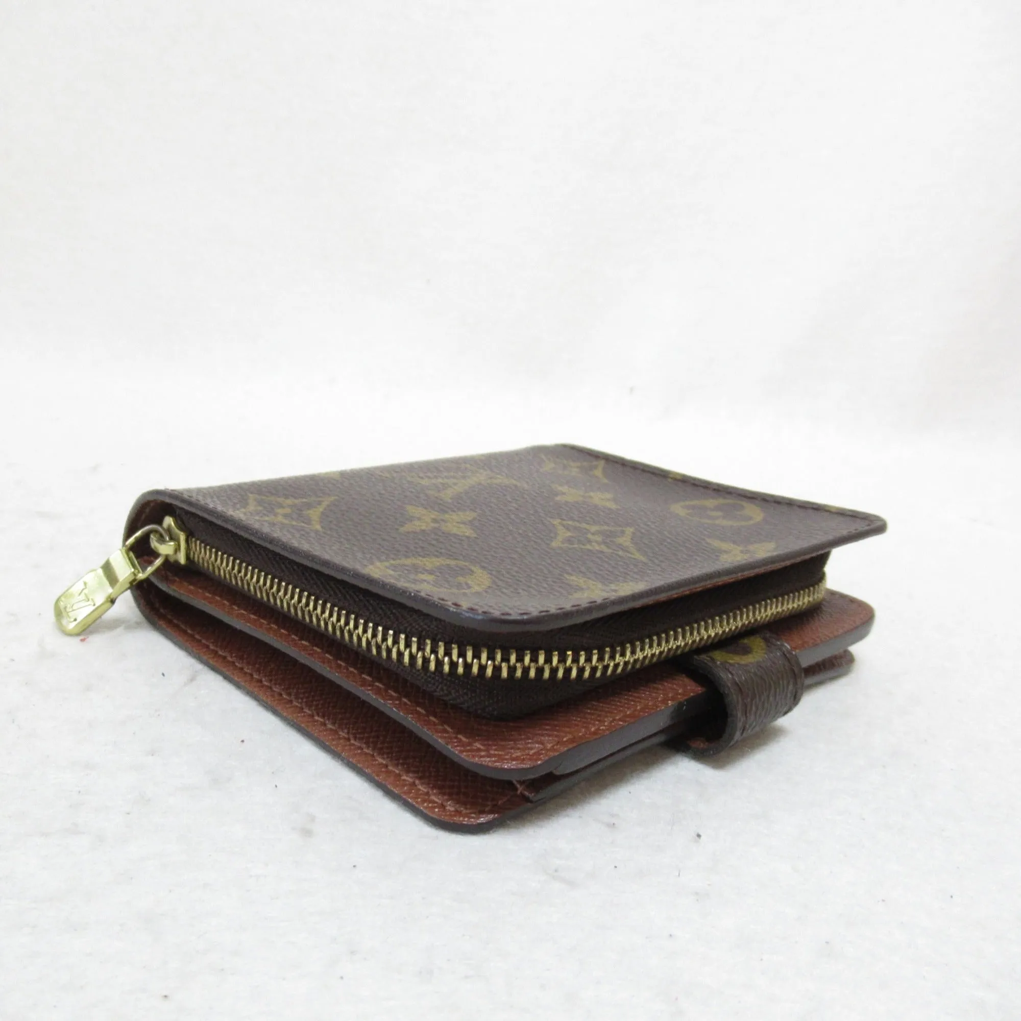 Trendy Inspired Louis Vuitton Compact Zip Wallet Brown Monogram Pvc Coated Canvas M61667