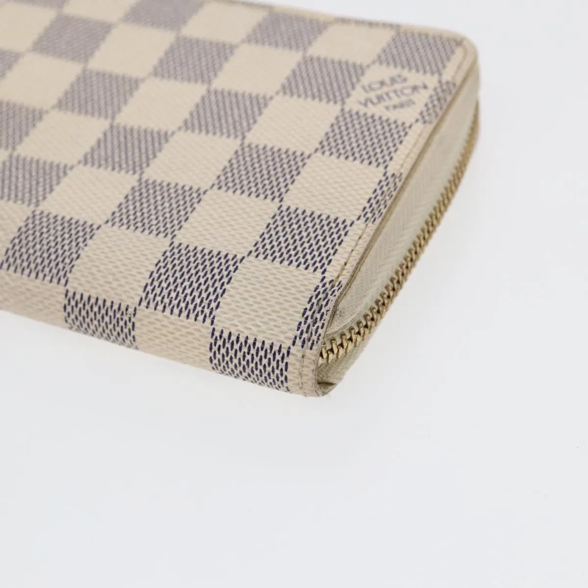 Trendy Inspired Louis Vuitton Damier Azur Zippy Wallet Long Wallet N63503 Lv Auth 88032