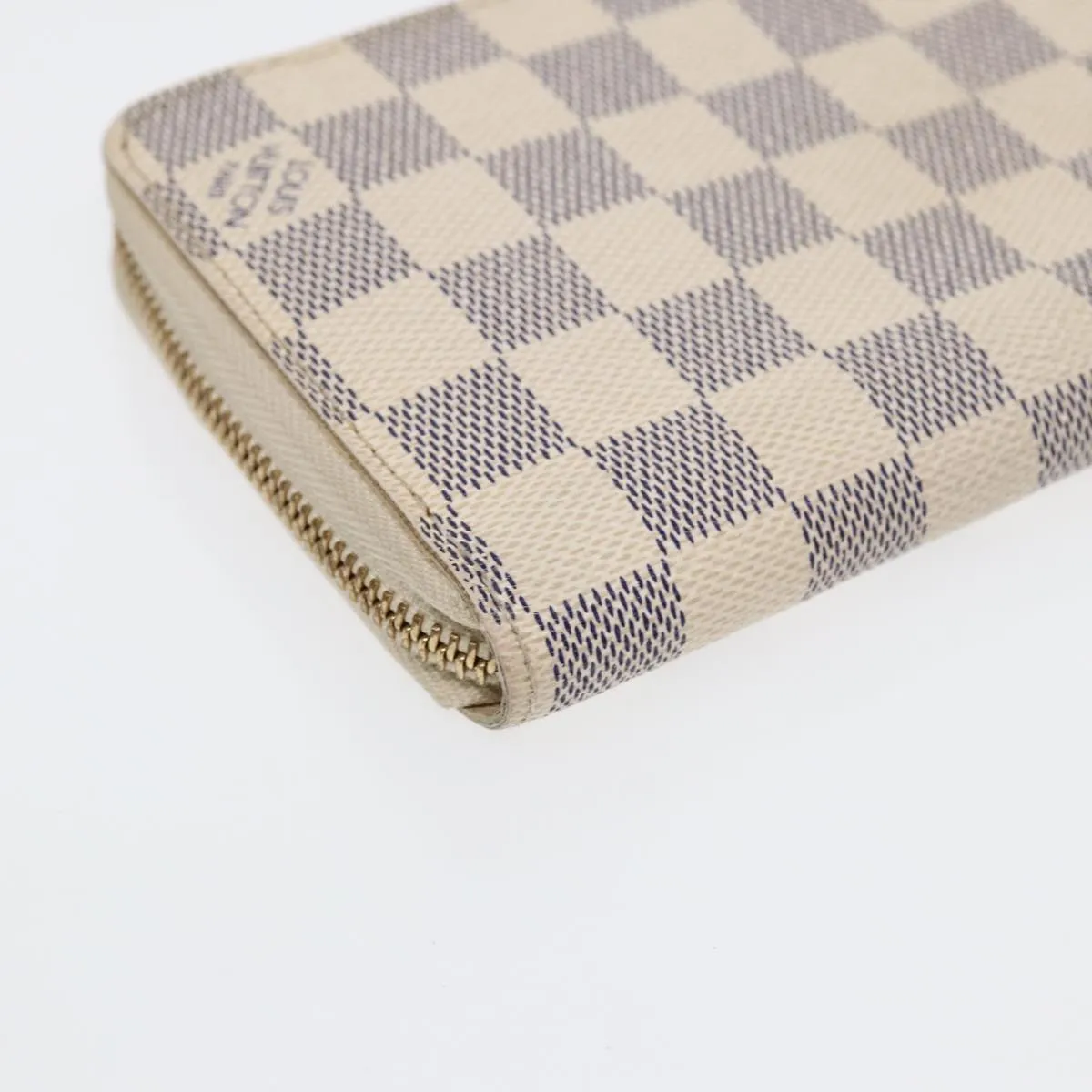 Trendy Inspired Louis Vuitton Damier Azur Zippy Wallet Long Wallet N63503 Lv Auth 88032