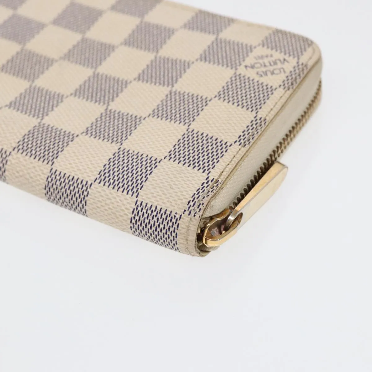 Trendy Inspired Louis Vuitton Damier Azur Zippy Wallet Long Wallet N63503 Lv Auth 88032