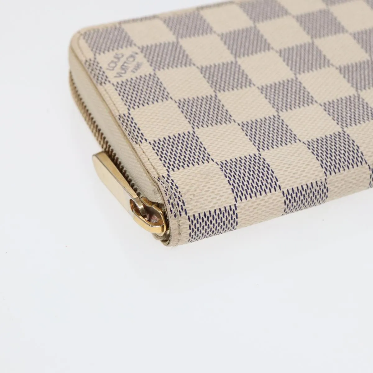 Trendy Inspired Louis Vuitton Damier Azur Zippy Wallet Long Wallet N63503 Lv Auth 88032