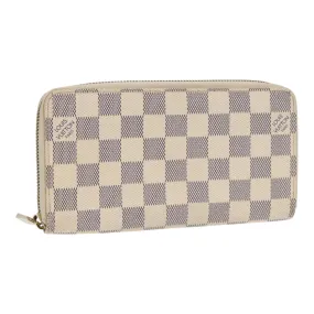 Trendy Inspired Louis Vuitton Damier Azur Zippy Wallet Long Wallet N63503 Lv Auth 88032