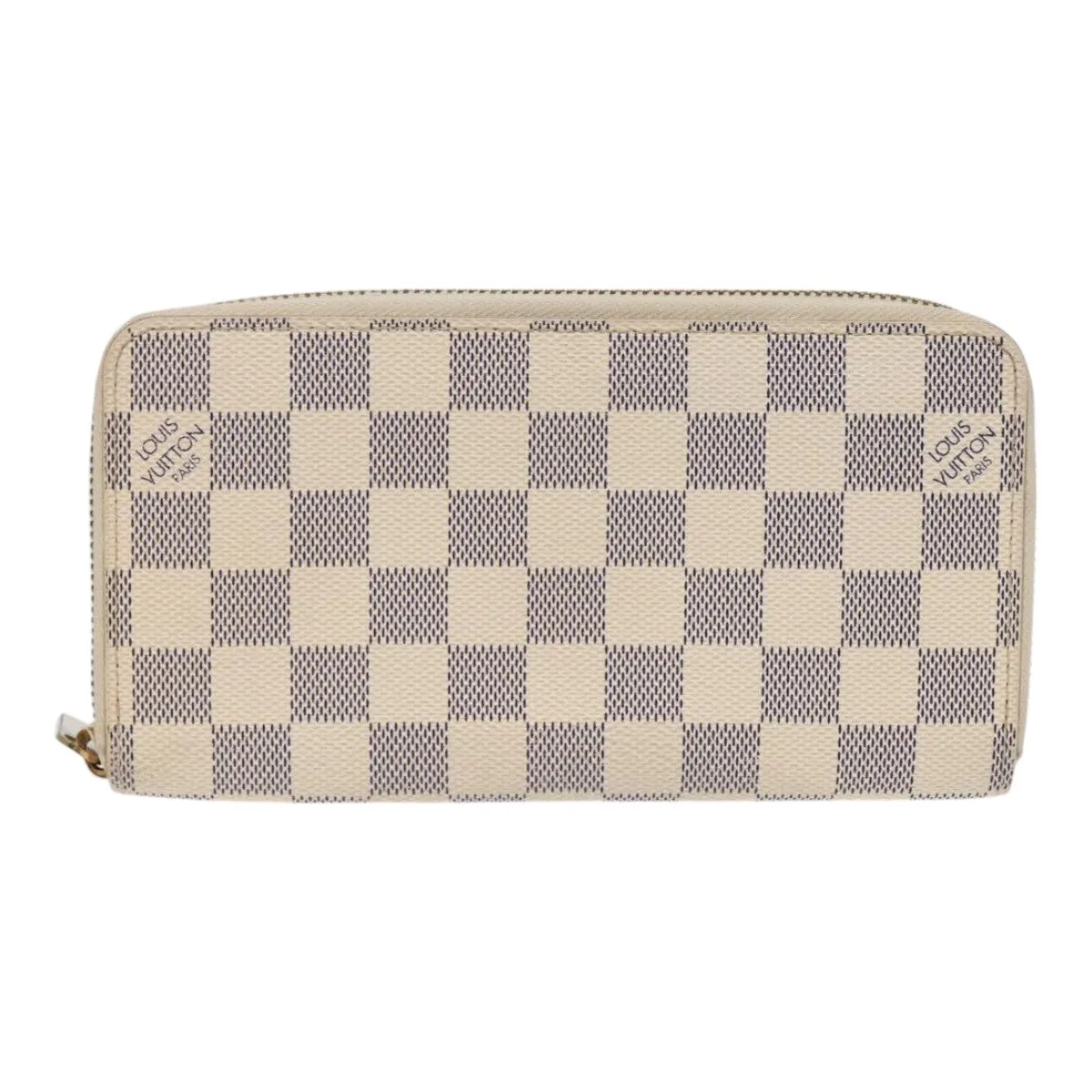 Trendy Inspired Louis Vuitton Damier Azur Zippy Wallet Long Wallet N63503 Lv Auth 88032