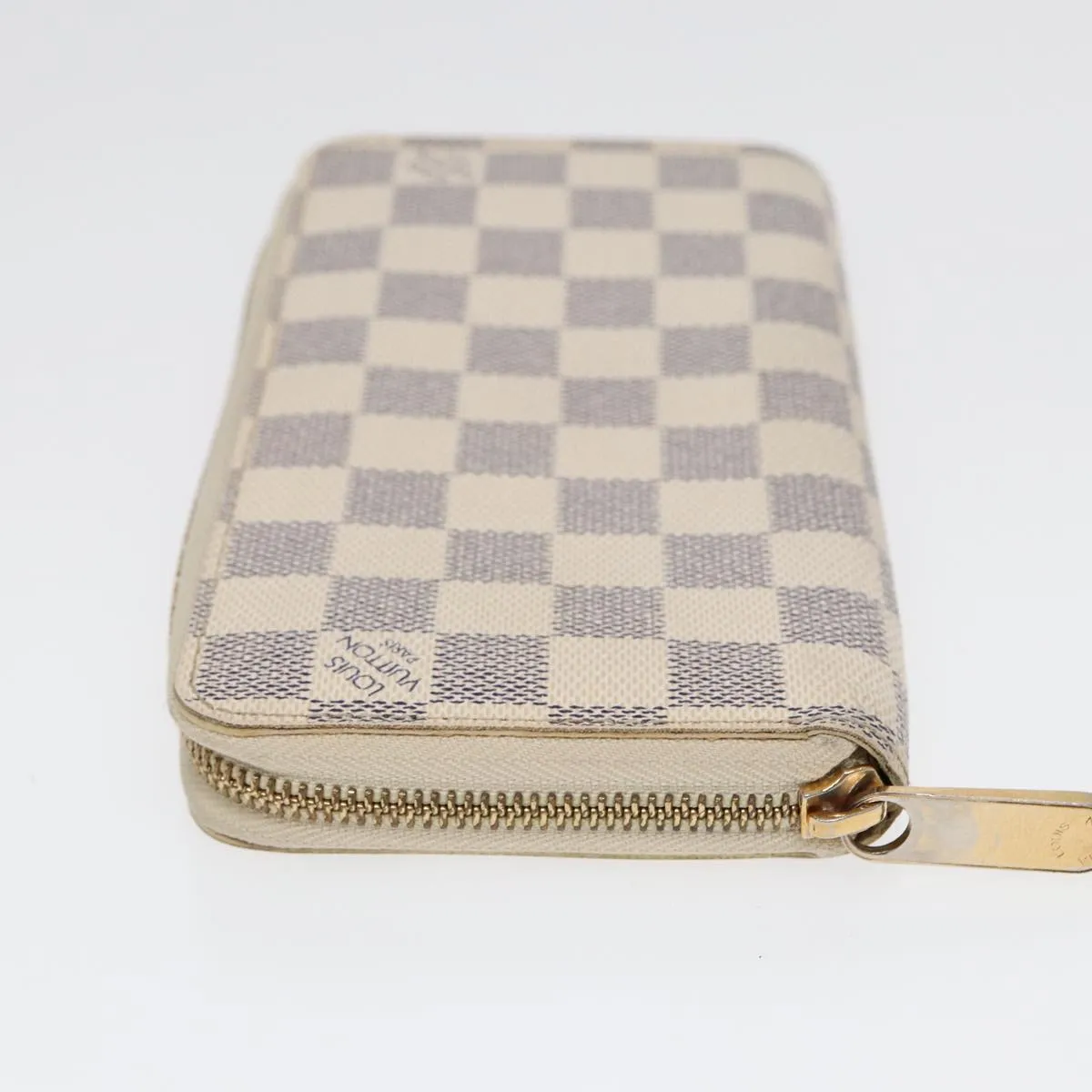 Trendy Inspired Louis Vuitton Damier Azur Zippy Wallet Long Wallet N63503 Lv Auth 88032