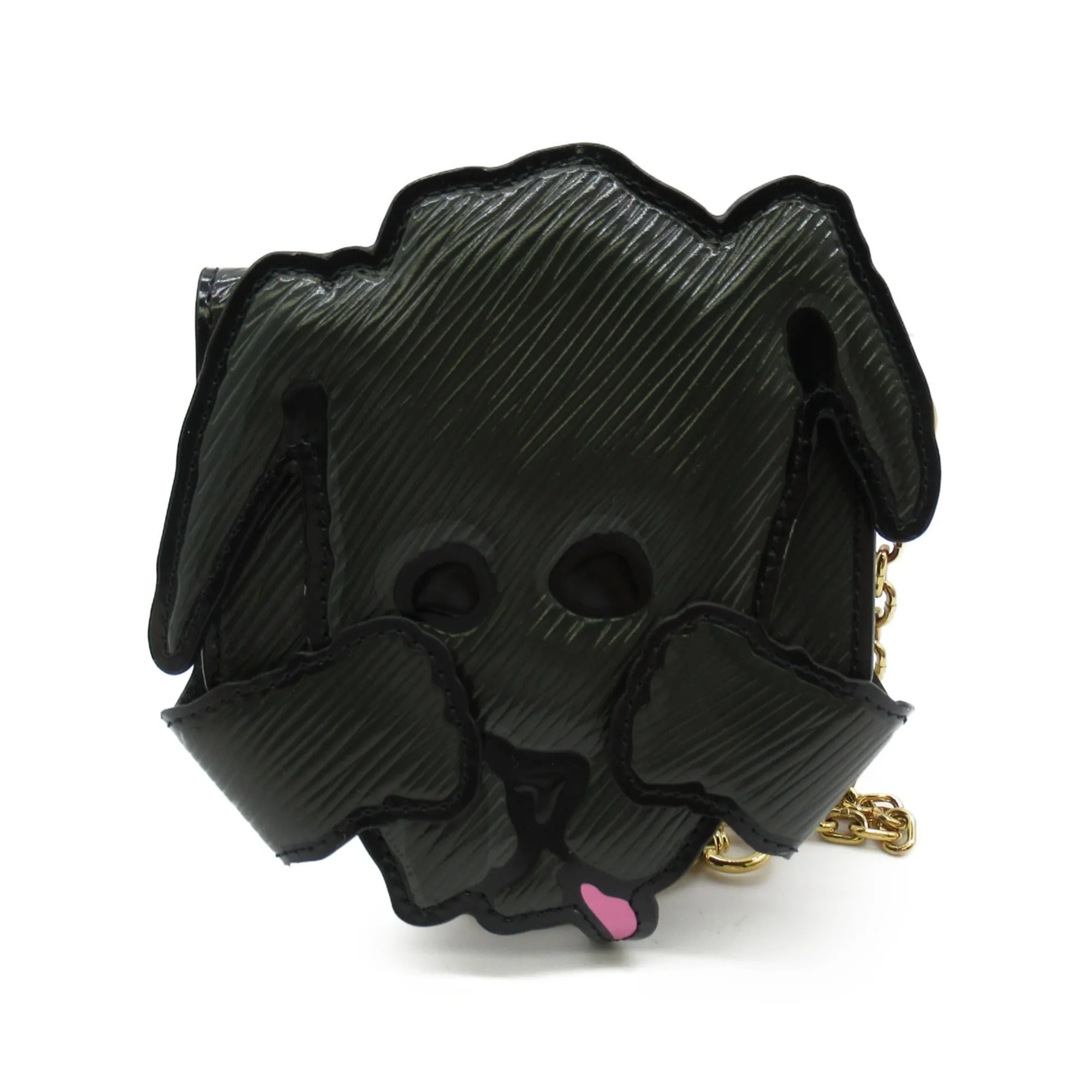 Trendy Inspired Louis Vuitton Dog Card Holder Black Black Epi Leather M63897