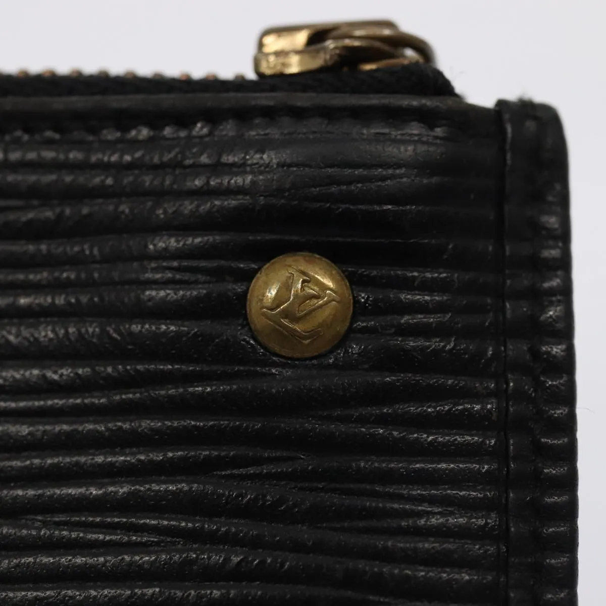 Trendy Inspired Louis Vuitton Epi Pochette Cles Coin Purse Black M63802 Lv Auth 85375