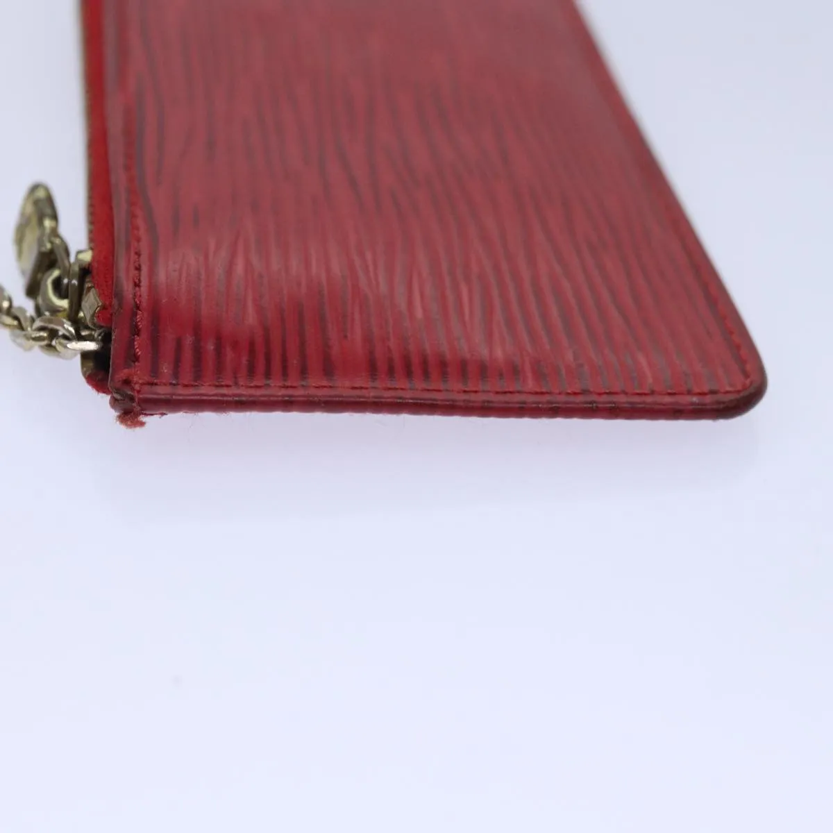 Trendy Inspired Louis Vuitton Epi Pochette Cles Coin Purse Red M63807 Lv Auth 89105