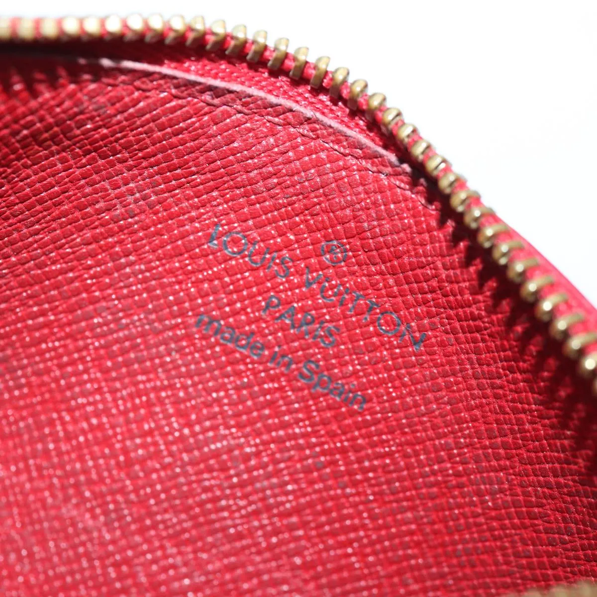 Trendy Inspired Louis Vuitton Epi Pochette Cles Coin Purse Red M63807 Lv Auth 89105