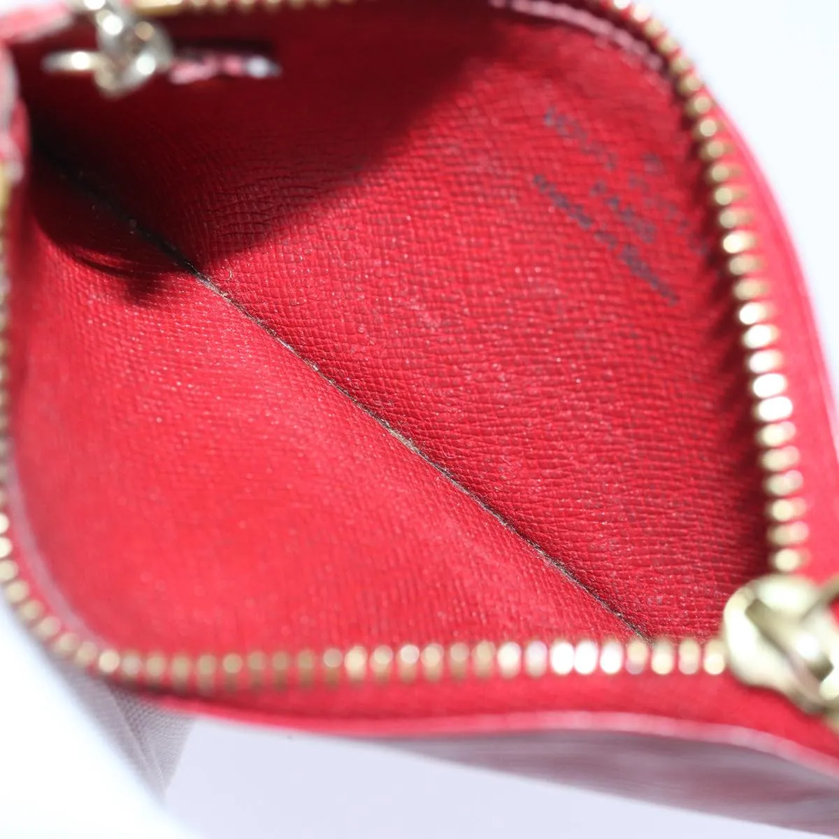 Trendy Inspired Louis Vuitton Epi Pochette Cles Coin Purse Red M63807 Lv Auth 89105