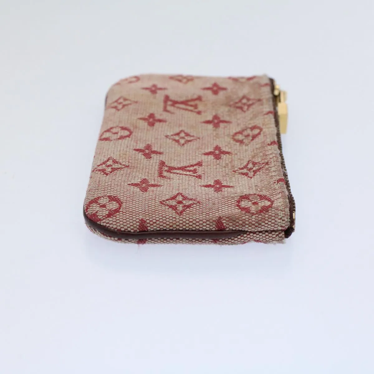 Trendy Inspired Louis Vuitton Monogram Mini Pochette Cles Coin Purse Red M92238 Lv Auth 58988