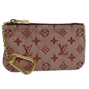 Trendy Inspired Louis Vuitton Monogram Mini Pochette Cles Coin Purse Red M92238 Lv Auth 58988