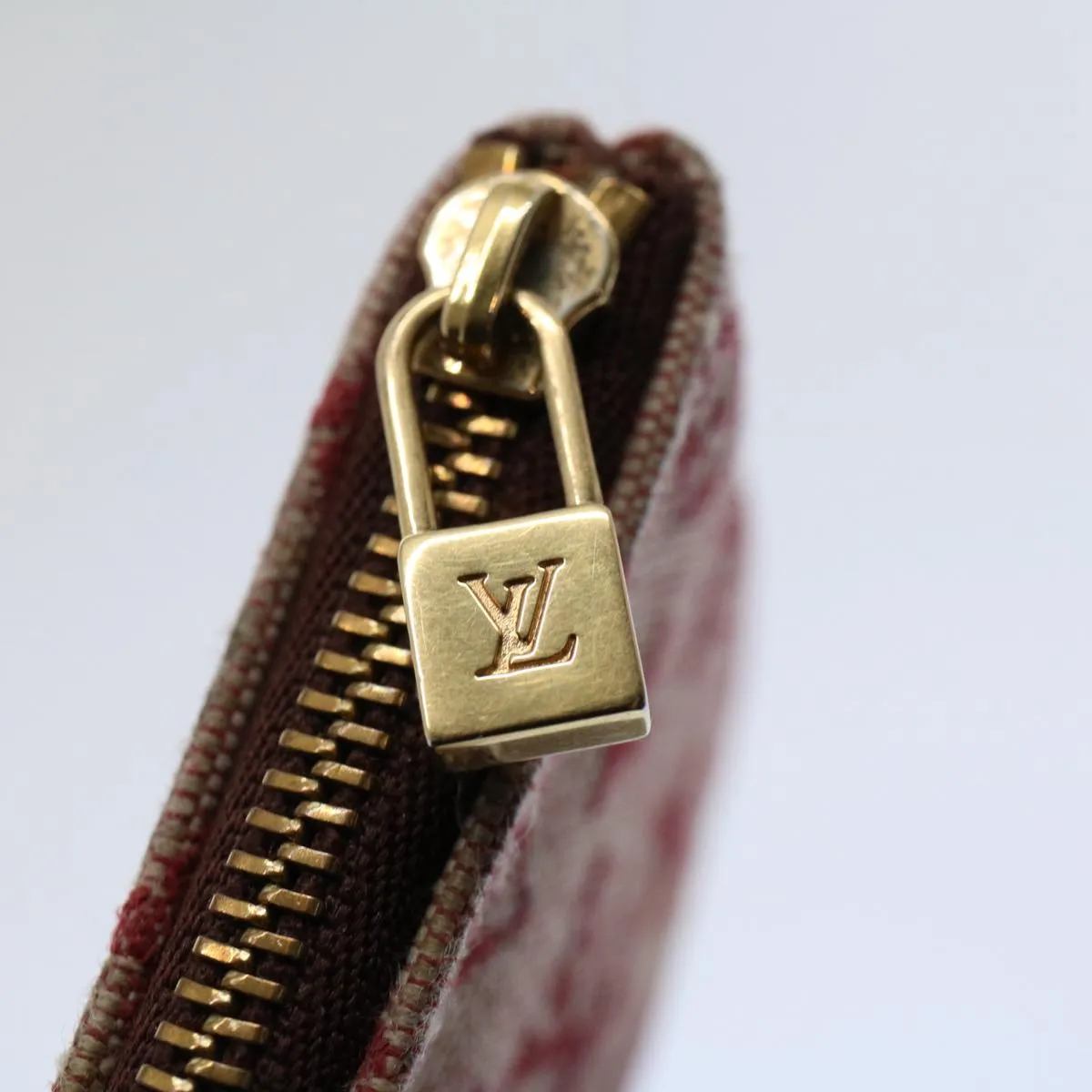 Trendy Inspired Louis Vuitton Monogram Mini Pochette Cles Coin Purse Red M92238 Lv Auth 58988