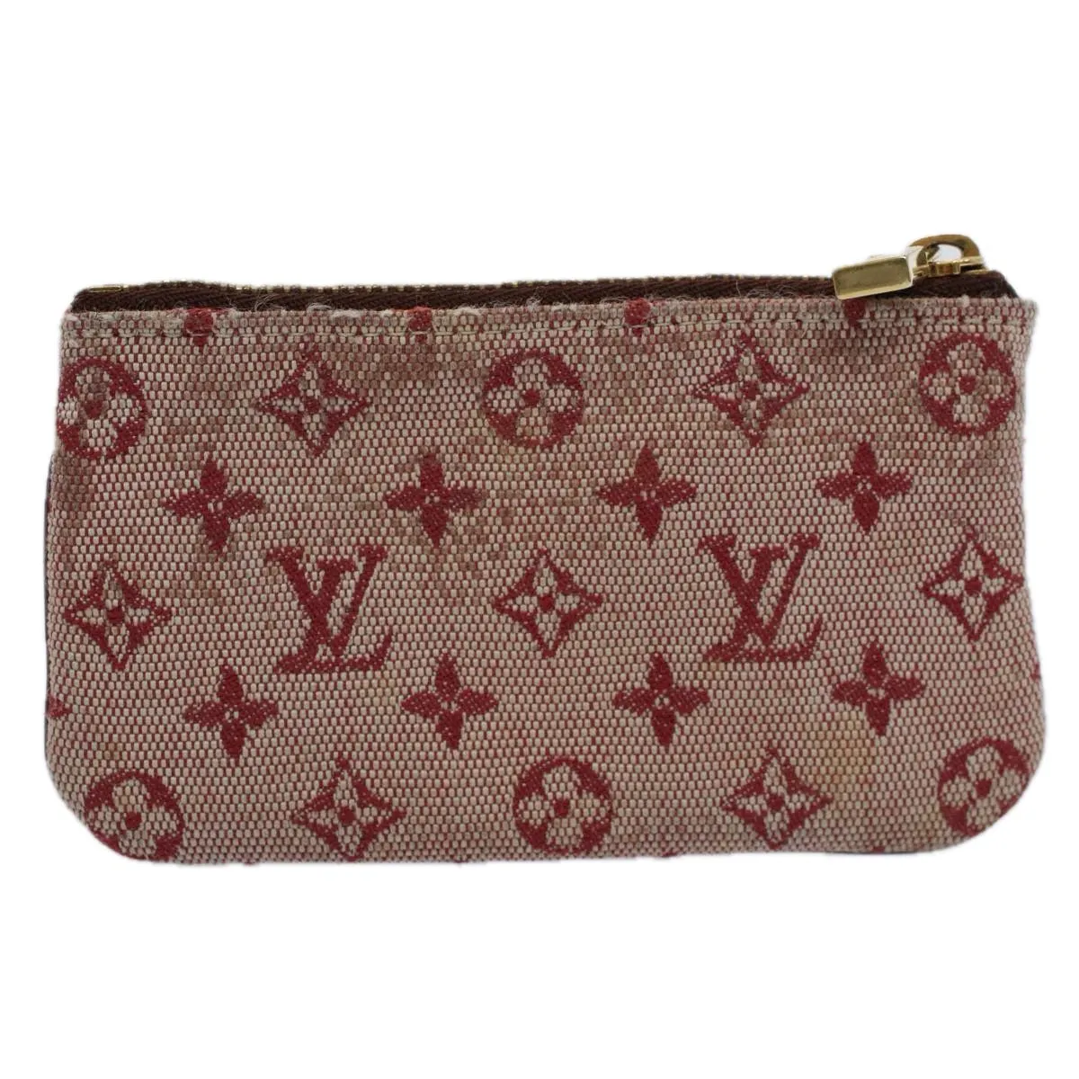 Trendy Inspired Louis Vuitton Monogram Mini Pochette Cles Coin Purse Red M92238 Lv Auth 58988