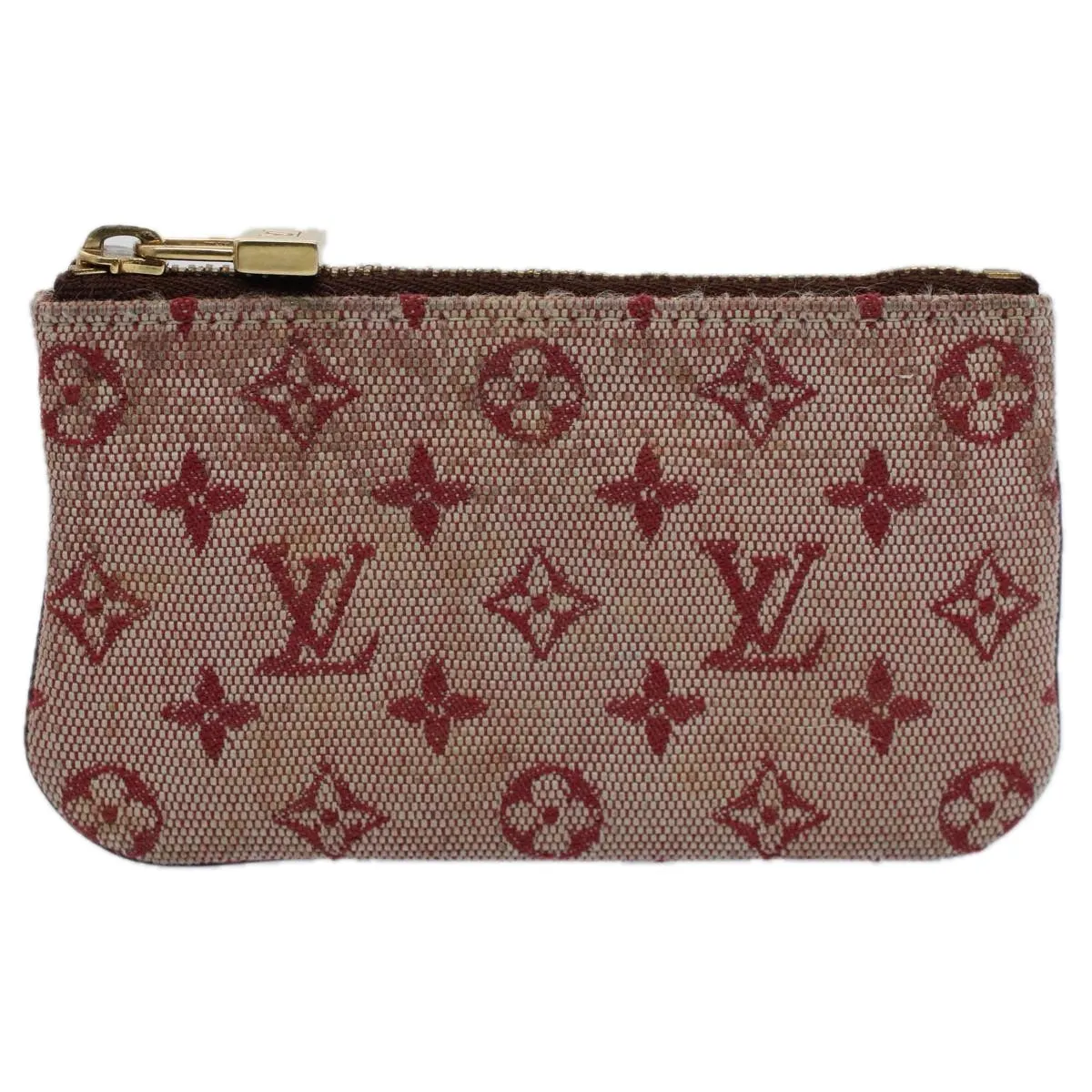 Trendy Inspired Louis Vuitton Monogram Mini Pochette Cles Coin Purse Red M92238 Lv Auth 58988