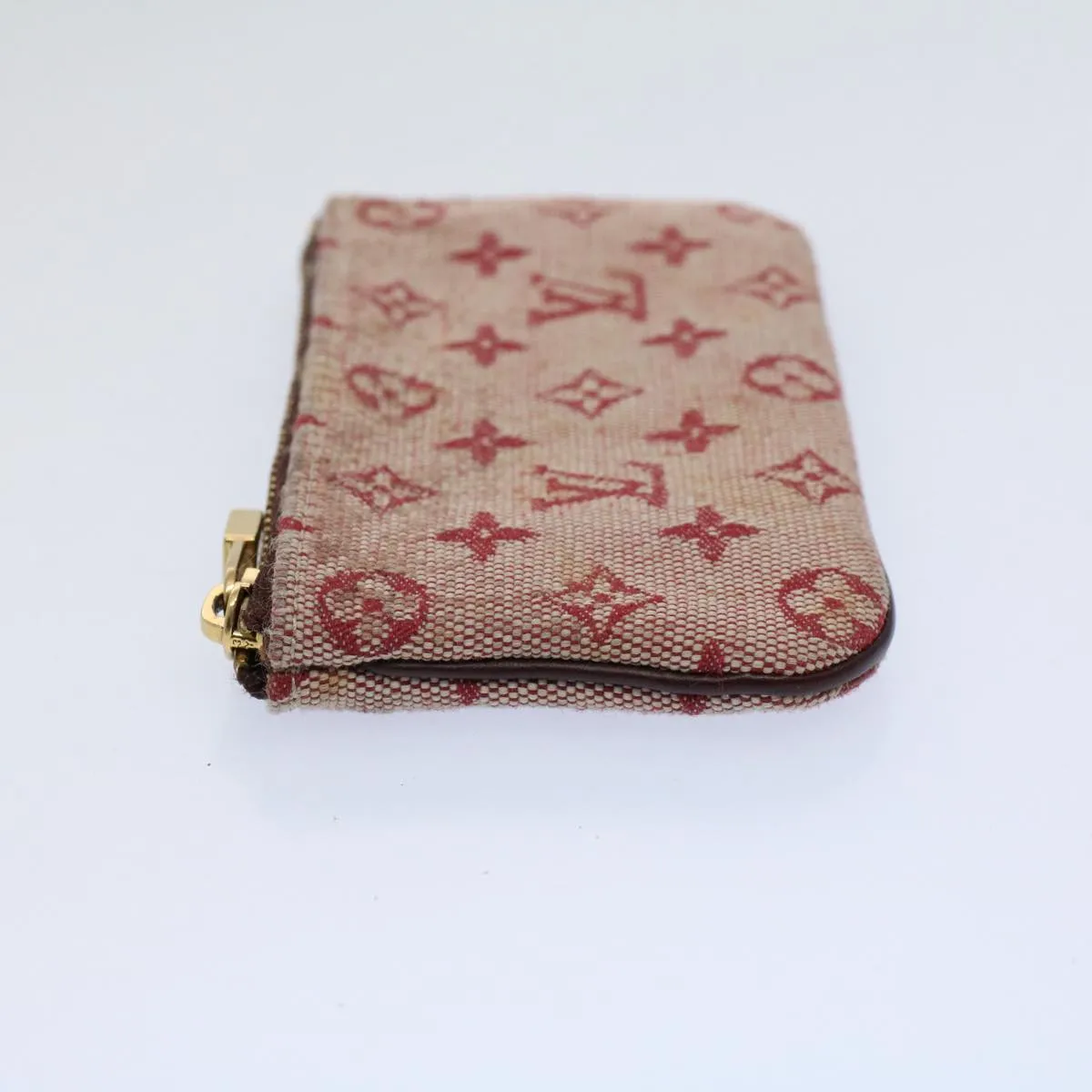 Trendy Inspired Louis Vuitton Monogram Mini Pochette Cles Coin Purse Red M92238 Lv Auth 58988