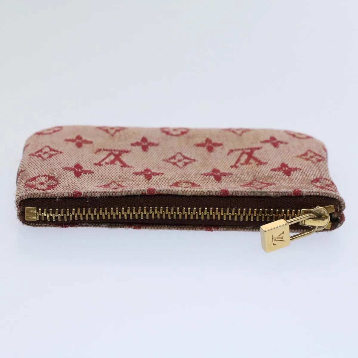 Trendy Inspired Louis Vuitton Monogram Mini Pochette Cles Coin Purse Red M92238 Lv Auth 58988