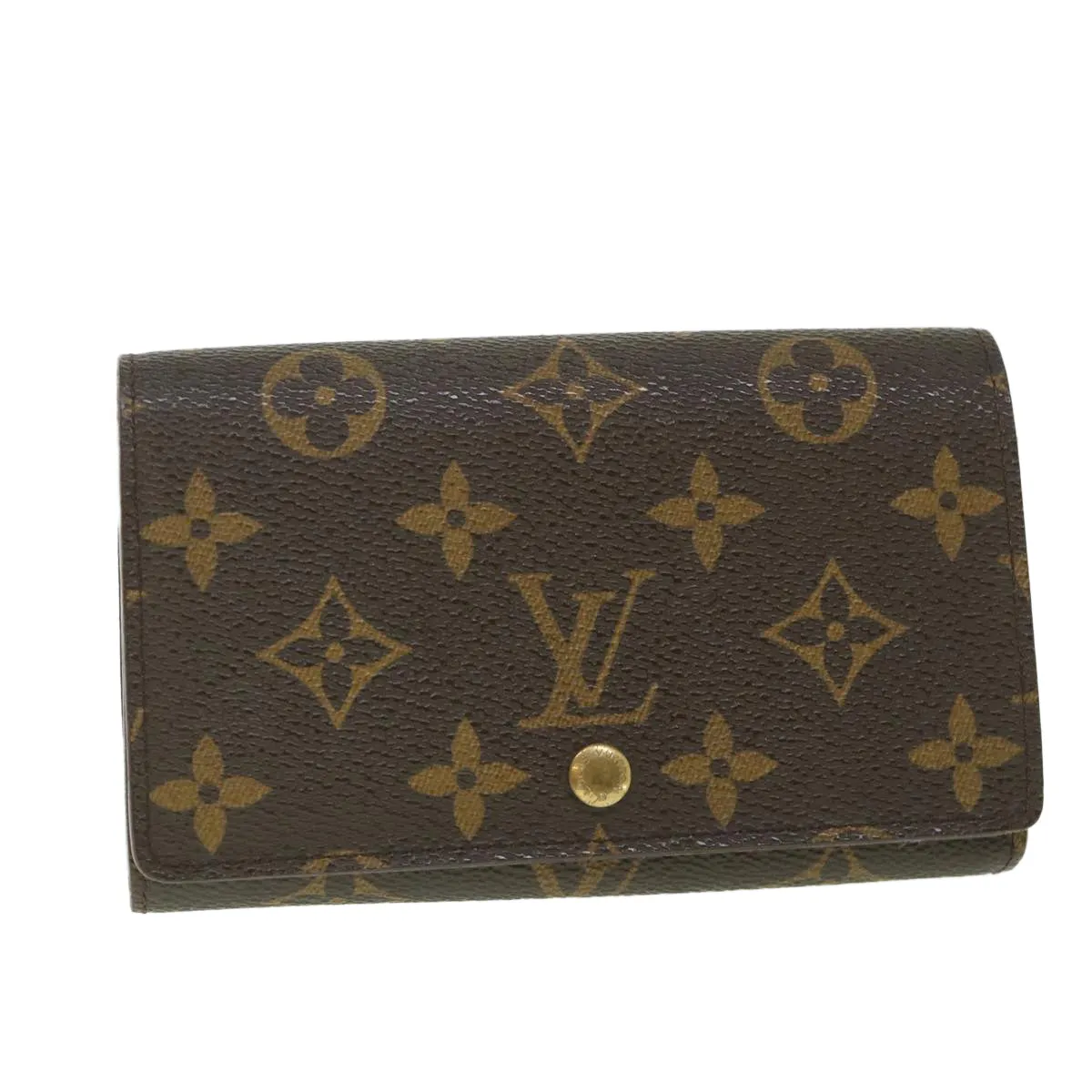 Trendy Inspired Louis Vuitton Monogram Porte Monnaie Billets Tresor Wallet M61730 Lv Auth 56113