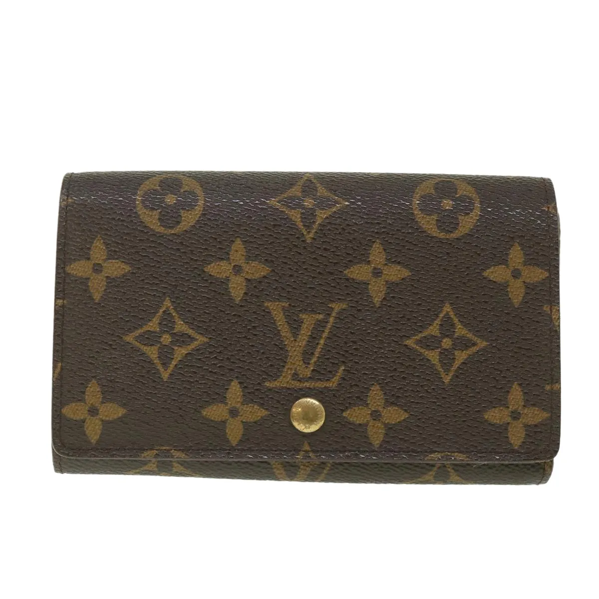 Trendy Inspired Louis Vuitton Monogram Porte Monnaie Billets Tresor Wallet M61730 Lv Auth 56113