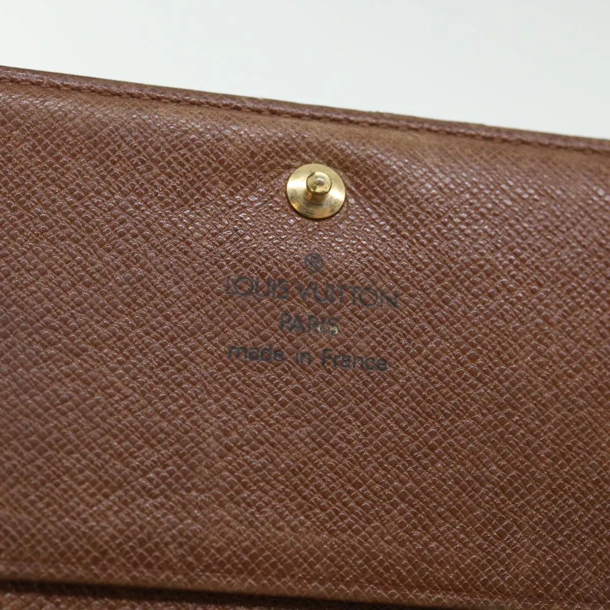 Trendy Inspired Louis Vuitton Monogram Porte Monnaie Billets Tresor Wallet M61730 Lv Auth 56113