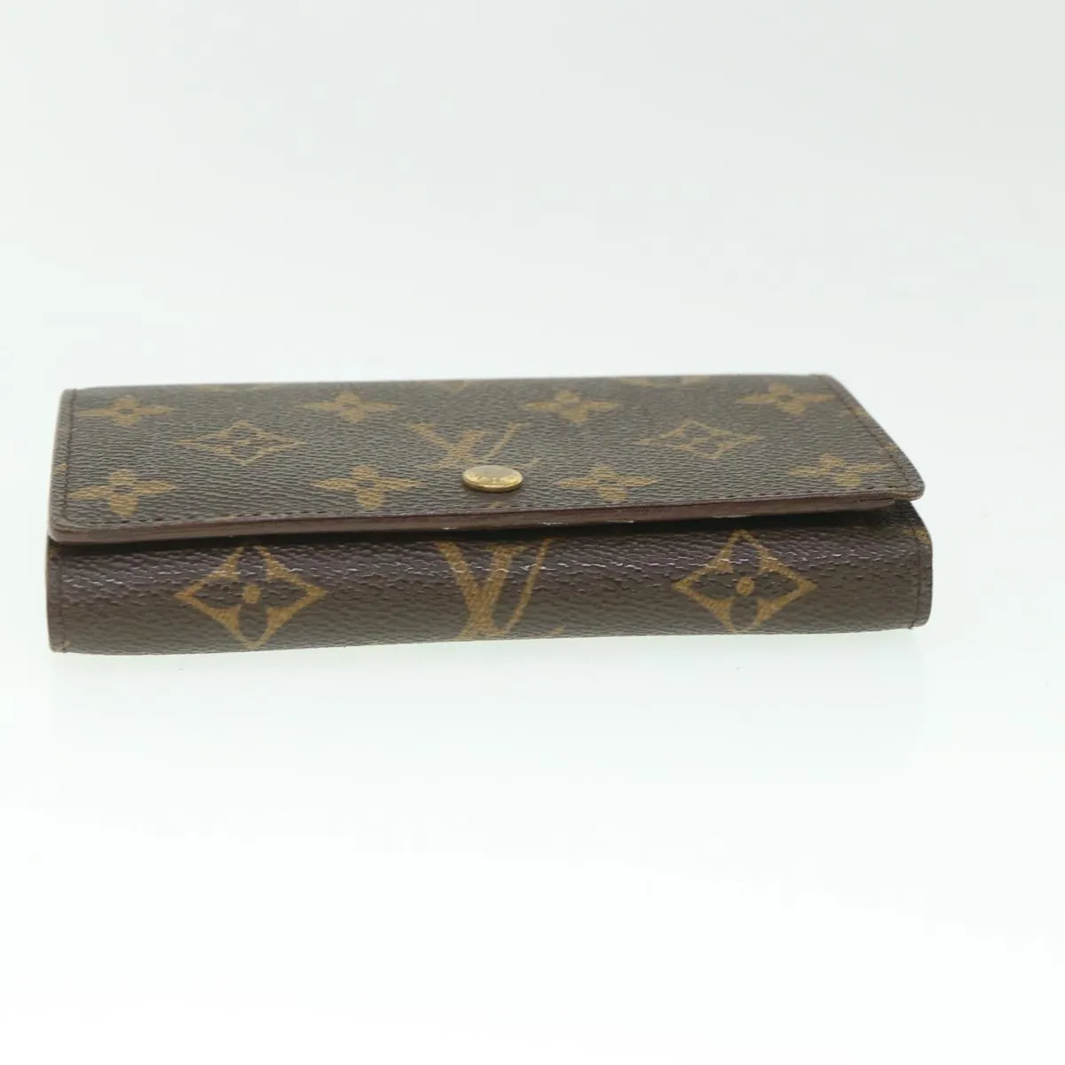 Trendy Inspired Louis Vuitton Monogram Porte Monnaie Billets Tresor Wallet M61730 Lv Auth 56113