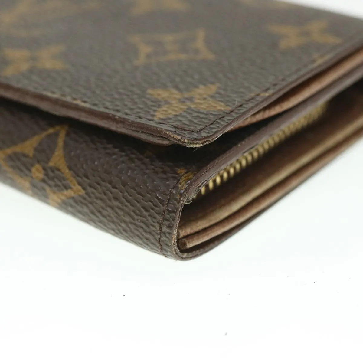 Trendy Inspired Louis Vuitton Monogram Porte Monnaie Billets Tresor Wallet M61730 Lv Auth 56113