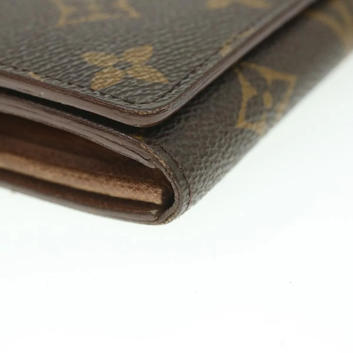 Trendy Inspired Louis Vuitton Monogram Porte Monnaie Billets Tresor Wallet M61730 Lv Auth 56113