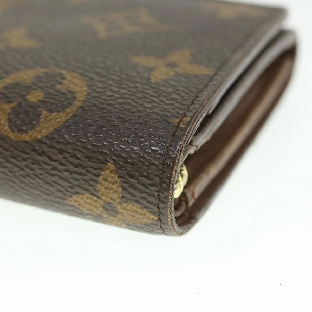 Trendy Inspired Louis Vuitton Monogram Porte Monnaie Billets Tresor Wallet M61730 Lv Auth 56113