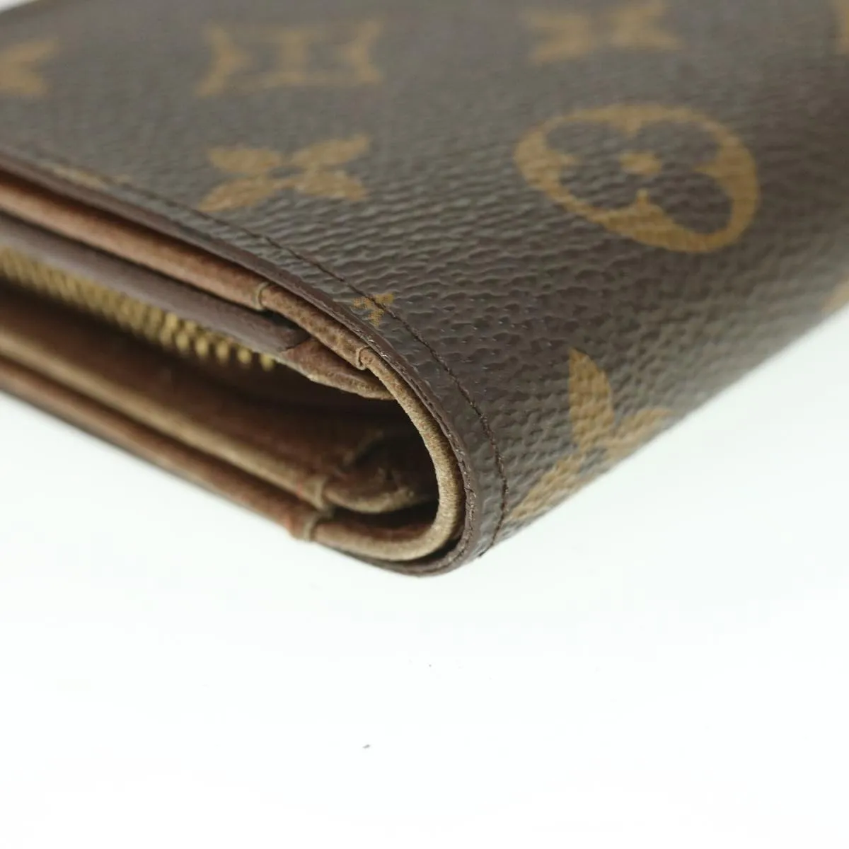 Trendy Inspired Louis Vuitton Monogram Porte Monnaie Billets Tresor Wallet M61730 Lv Auth 56113