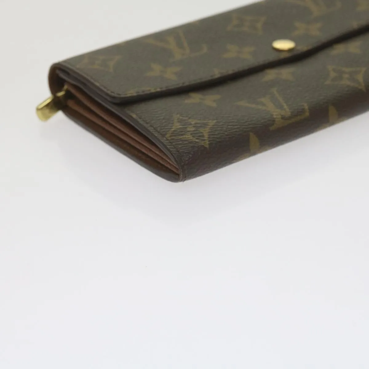 Trendy Inspired Louis Vuitton Monogram Portefeuille Sarah Long Wallet M60531 Lv Auth Am5355