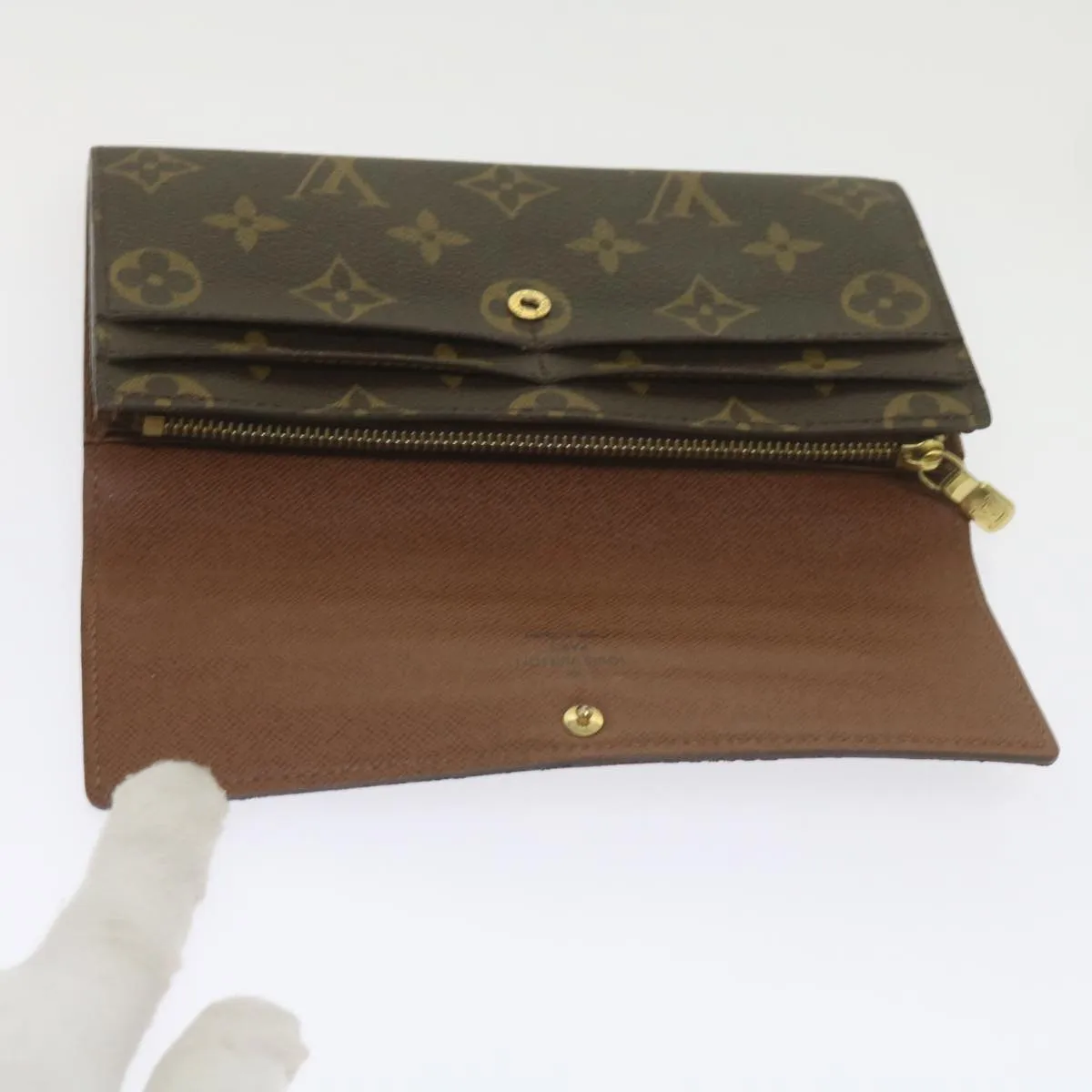 Trendy Inspired Louis Vuitton Monogram Portefeuille Sarah Long Wallet M60531 Lv Auth Am5355