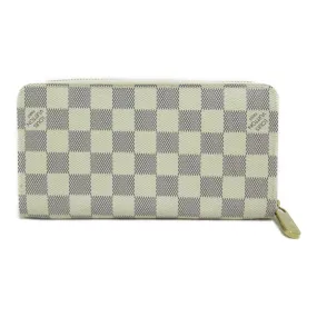 Trendy Inspired Louis Vuitton Zippy Wallet Round Long Wallet Ivory Damier Azur Pvc Coated Canvas N60019