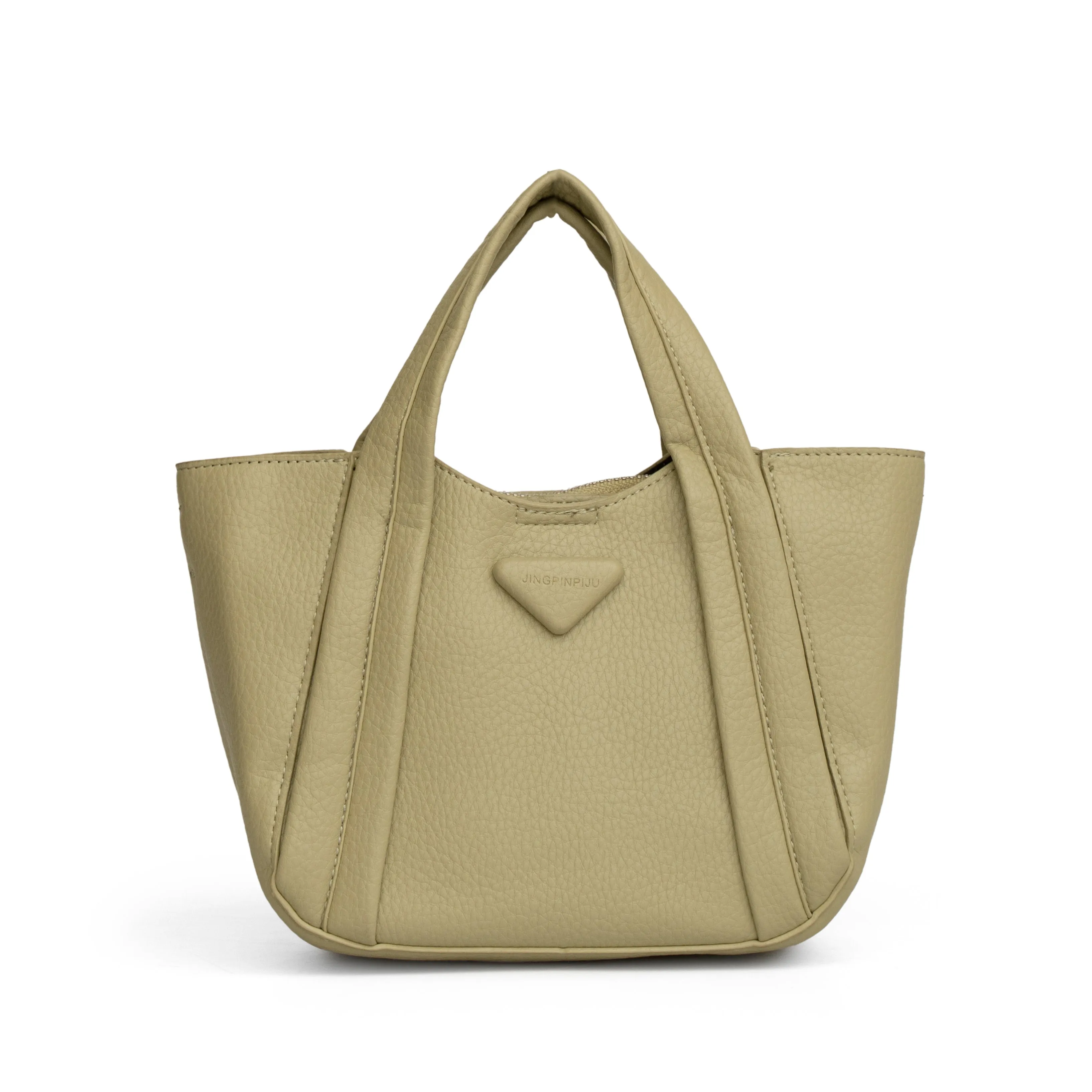 Women textured cream shoulder cum hand bag