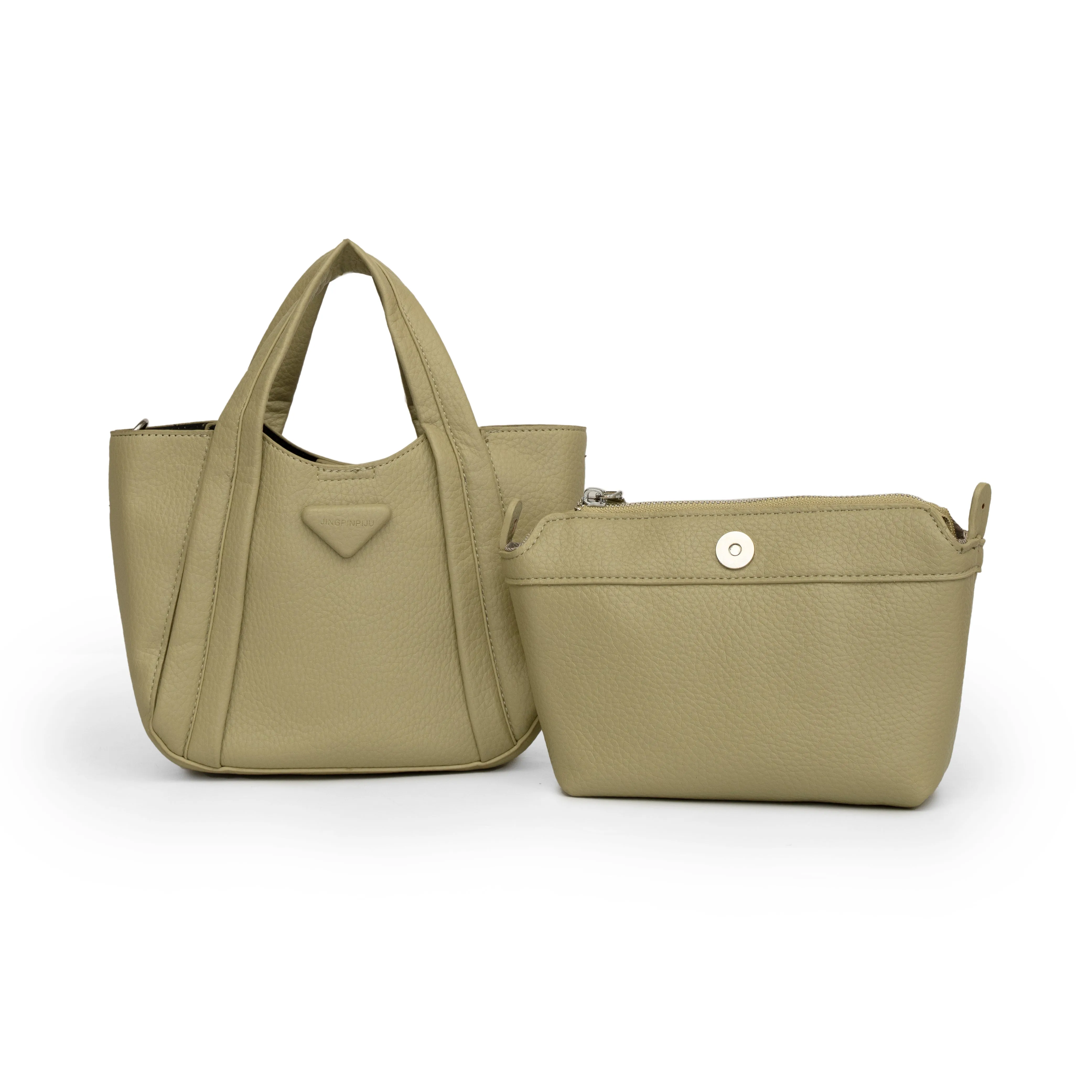 Women textured cream shoulder cum hand bag