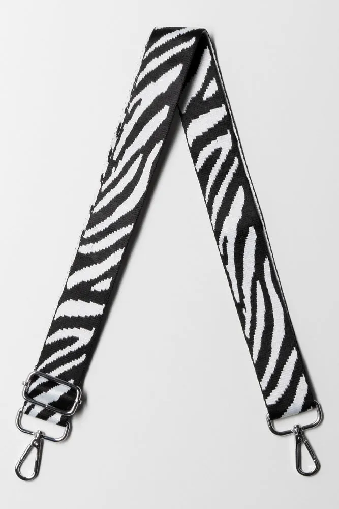 Zebra Bag Strap Black & White