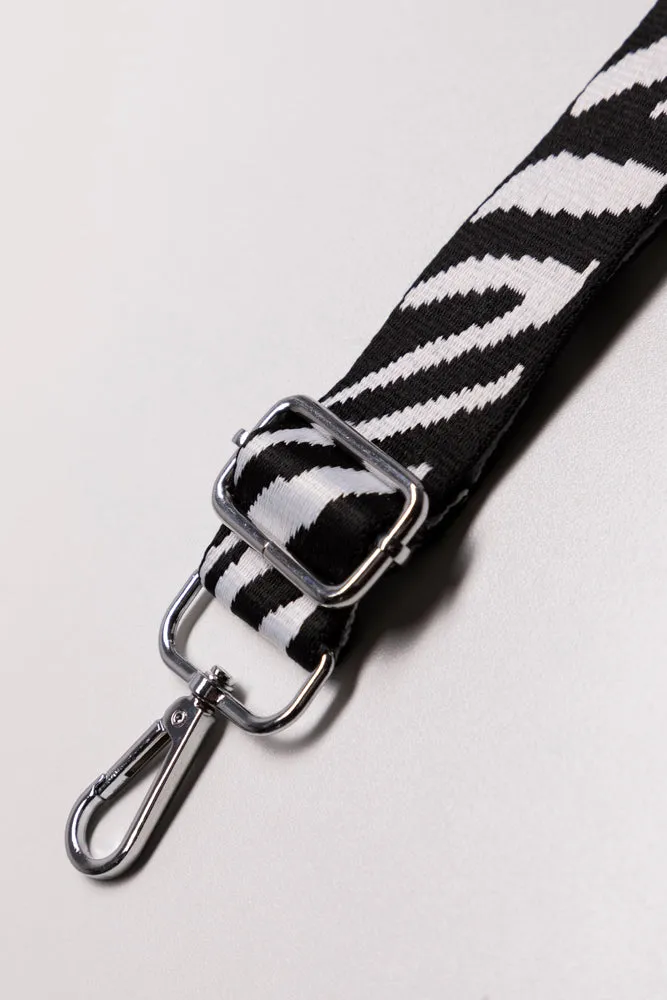 Zebra Bag Strap Black & White